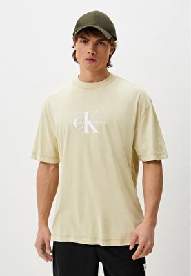 Calvin Klein Erkek Logo Detaylı Yeşil T-Shirt