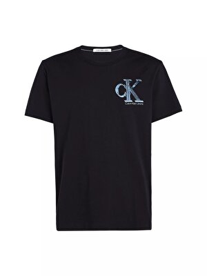 Calvin Klein Erkek Siyah Logo Detaylı Kısa Kollu T-Shirt