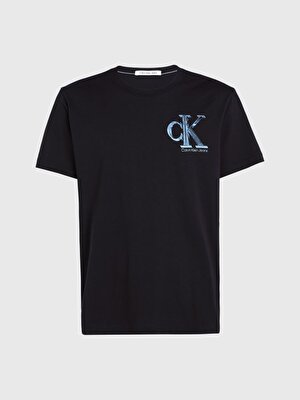 Calvin Klein Erkek Siyah Logo Detaylı Kısa Kollu T-Shirt