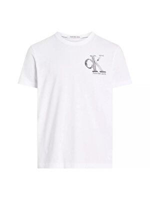 Calvin Klein Erkek Beyaz Kısa Kollu T-Shirt