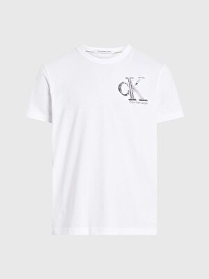 Calvin Klein Erkek Beyaz Kısa Kollu T-Shirt