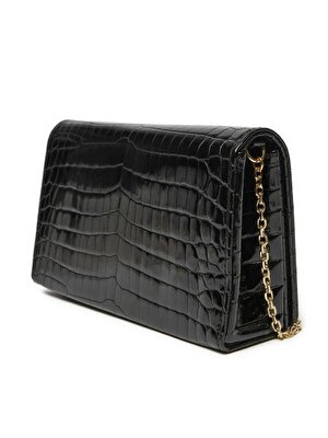 BORSA SHINY CROCO PU NERO
