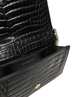 BORSA SHINY CROCO PU NERO