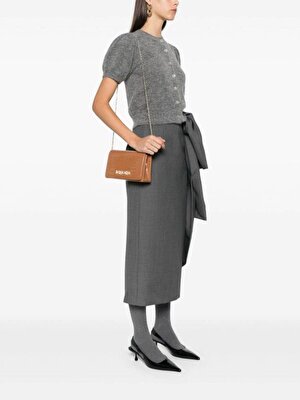 BORSA SHINY CROCO PU NOCE