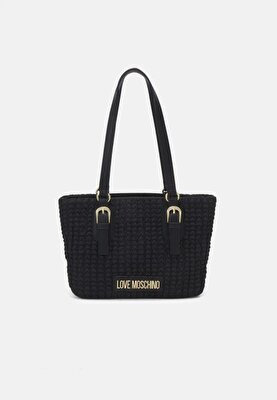 BORSA NYLON SMOCK NERO+ PU NERO