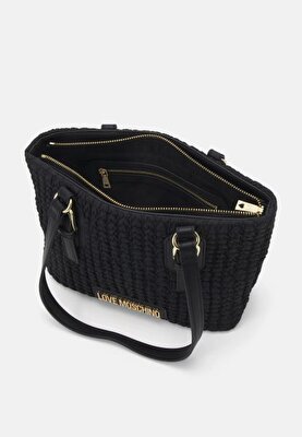 BORSA NYLON SMOCK NERO+ PU NERO