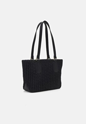 BORSA NYLON SMOCK NERO+ PU NERO