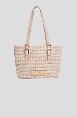 BORSA NYLON SMOCK  SABBIA+PU SABBIA