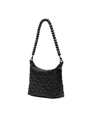 BORSA QUILTED  PU NERO+GALV.G.METAL