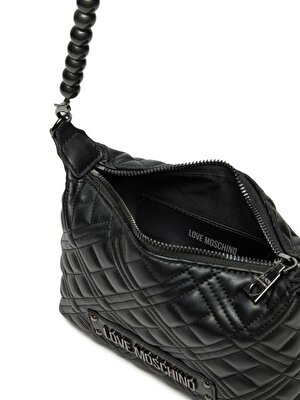 BORSA QUILTED  PU NERO+GALV.G.METAL