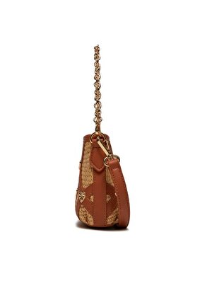 BORSA RAFFIA NAT+PU CUOIO+STUDS ORO