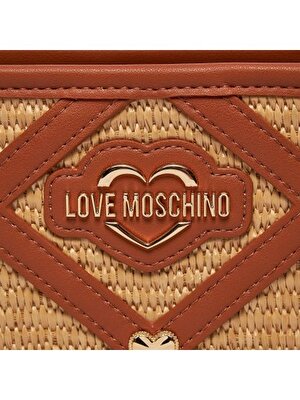 BORSA RAFFIA NAT+PU CUOIO+STUDS ORO