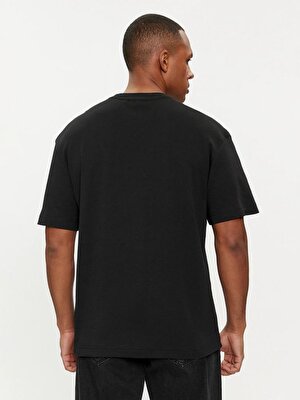 Calvin Klein Erkek Siyah Logo Detaylı Kısa Kollu T-Shirt