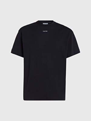 Calvin Klein Erkek Siyah Logo Detaylı Kısa Kollu T-Shirt