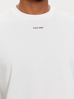 Calvin Klein Erkek Beyaz Kısa Kollu T-Shirt
