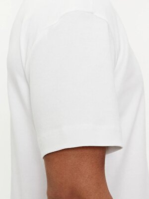 Calvin Klein Erkek Beyaz Kısa Kollu T-Shirt