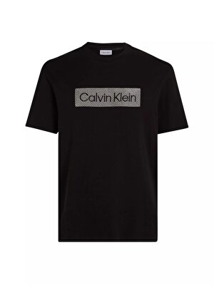 Calvin Klein Erkek Siyah Logo Detaylı Kısa Kollu T-Shirt