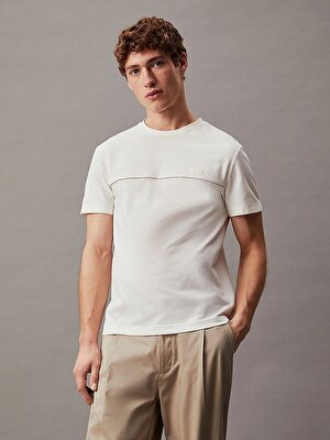 Calvin Klein Erkek Beyaz Kısa Kollu T-Shirt