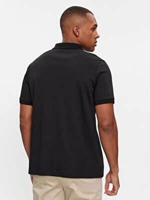 Calvin Klein Erkek Logo Detaylı Siyah Polo Yaka T-Shirt