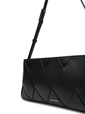 CK WOVEN ELONGATED SHOULDER BAG