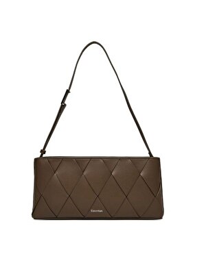 CK WOVEN ELONGATED SHOULDER BAG
