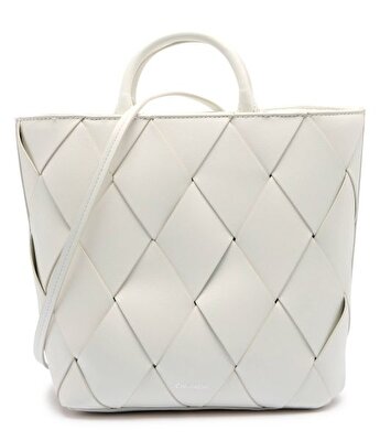 CK WOVEN MEDIUM TOTE