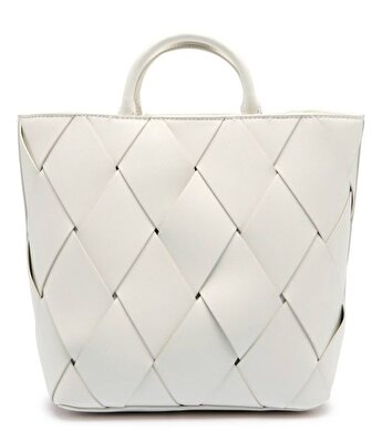 CK WOVEN MEDIUM TOTE
