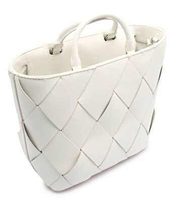 CK WOVEN MEDIUM TOTE