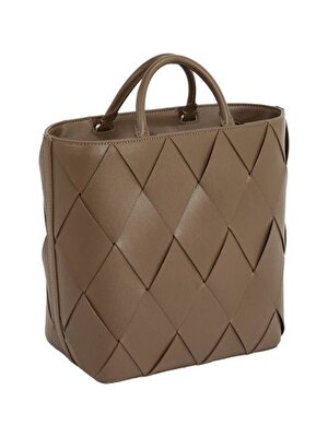 CK WOVEN MEDIUM TOTE