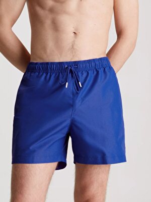 Calvin Klein Erkek Logo Detaylı Mavi Mayo Şort