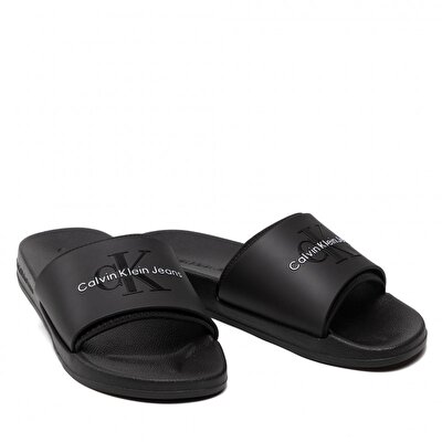 Calvin Klein Erkek Logo Detaylı Siyah Terlik