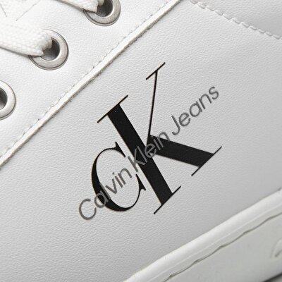 Calvin Klein Erkek Beyaz Logo Detaylı Ayakkabı