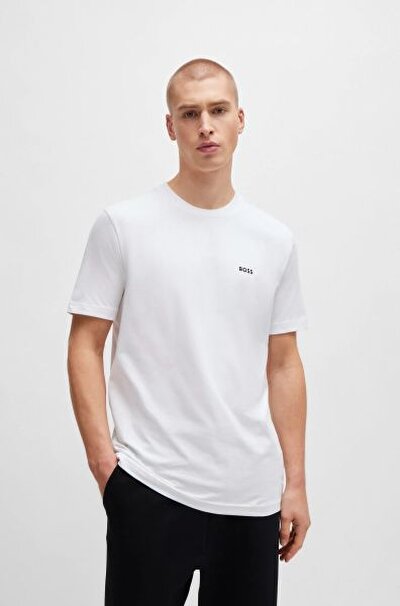 BEYAZ LOGOLU ERKEK T-SHIRT