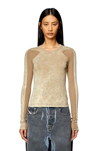 Diesel Kadın Bej T-Shirt