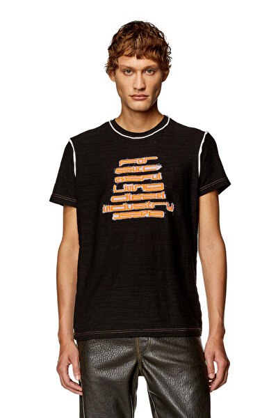 Diesel Erkek Bisiklet Yaka Siyah T-Shirt