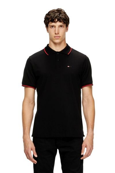 SİYAH LOGOLU ERKEK POLO T-SHIRT