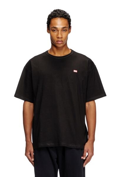 SİYAH LOGOLU ERKEK T-SHIRT
