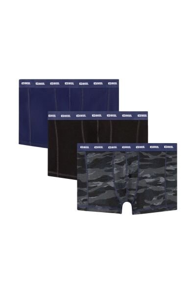 SİYAH - LACİVERT 3'LÜ PAKET ERKEK BOXER