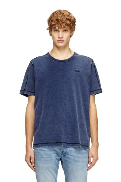 DIESEL Lacivert ERKEK MAVİ LOGOLU T-SHIRT 8051209459016 | JeansLab