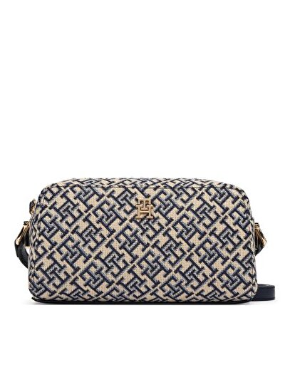 TH GRACE CAMERA BAG JACQUARD LACİVERT KADIN ÇAPRAZ ÇANTA