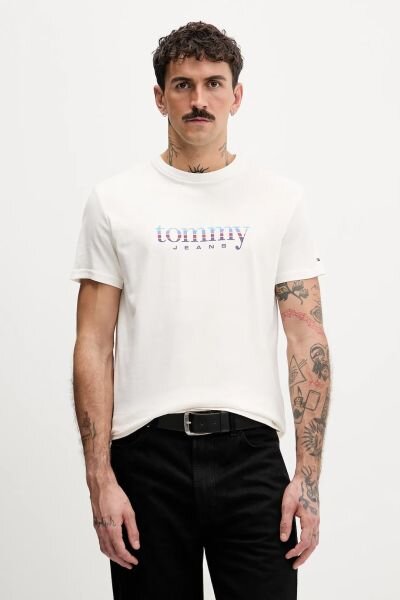 BEYAZ BASKILI ERKEK T-SHIRT