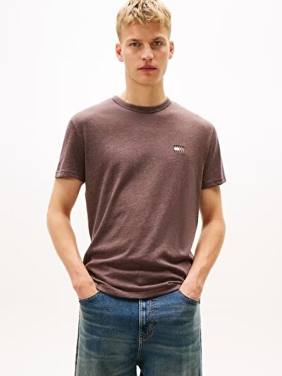 KAHVERENGİ LOGOLU ERKEK T-SHIRT