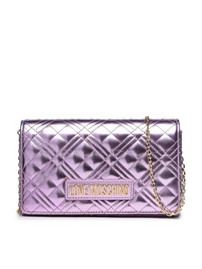 BORSA QUILTED  PU LAVANDA LAMINATO