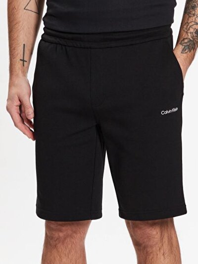 Calvin Klein Erkek Siyah Logo Detaylı Şort