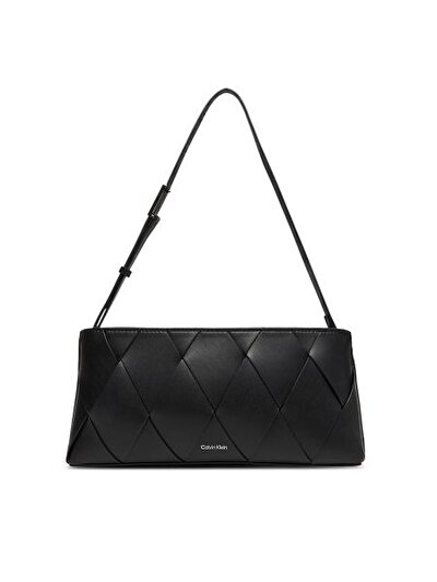 CK WOVEN ELONGATED SHOULDER BAG