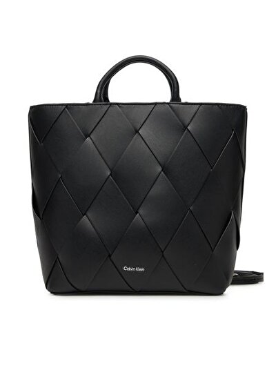 CK WOVEN MEDIUM TOTE