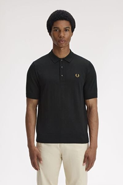 SİYAH LOGOLU ERKEK POLO T-SHIRT