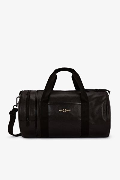 SCOTCHGRAIN LEATHER BARREL BAG