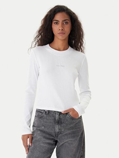 BEYAZ LOGOLU KADIN T-SHIRT