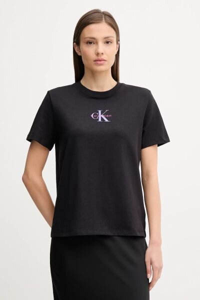 SİYAH LOGOLU KADIN T-SHIRT